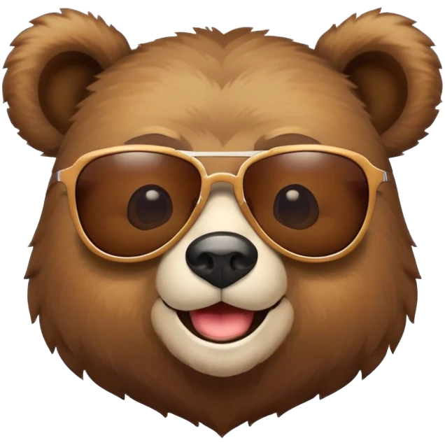 bear wearing sunglasses emoji