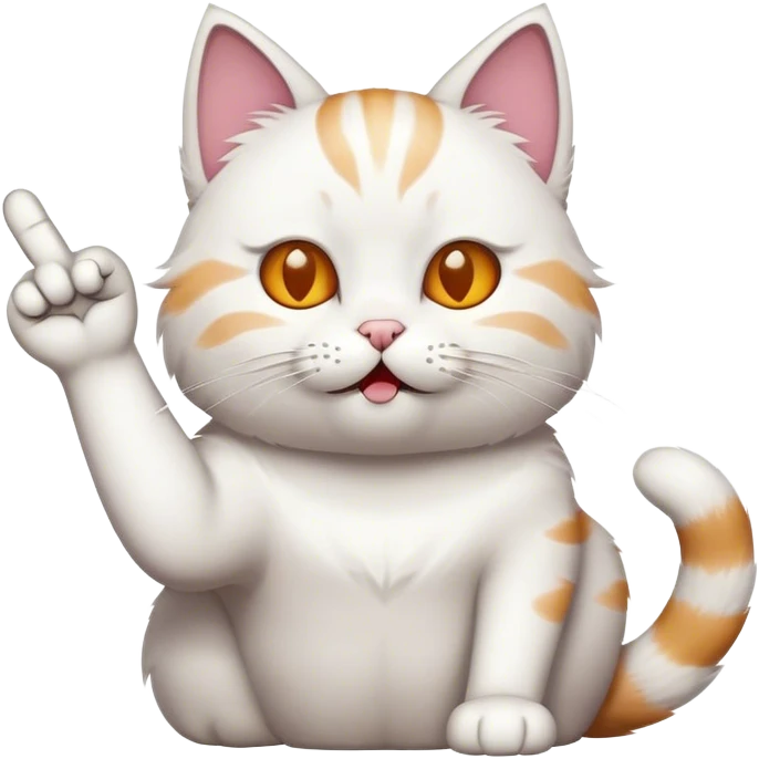 cat with middle finger emoji
