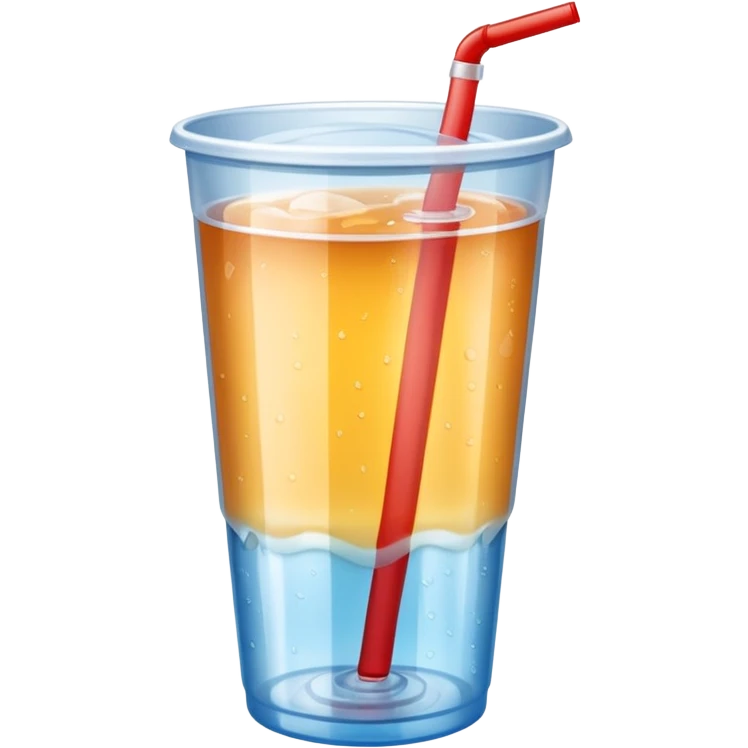 Soft drink in plastic cup (like Starbucks Cup), no logo, closed top. emoji