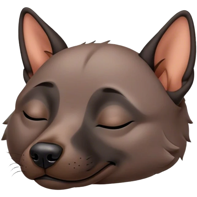 Meme-Worthy Cute Sleeping Xoloitzcuintle dog Portrait Emoji, Head resting peacefully with a contented smile, showcasing a sleek, muscular build with smooth, hairless ebony skin and gently relaxed wrinkles, eyes shut in a serene nap, Simplified yet hilariously adorable features, highly detailed, glowing with a soft, drowsy light, high shine, relaxed and utterly lovable, stylized with an air of playful laziness, bright and heartwarming, soft glowing outline, capturing the essence of a comically sleepy guardian, so meme-worthy it feels like it could instantly become the next viral sensation of adorable slumber! emoji
