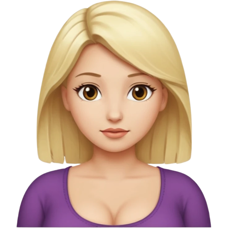 Naked woman with big blonde tits emoji