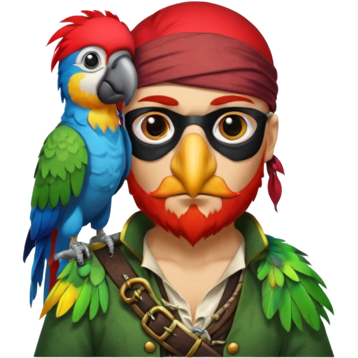 pirate and parrot emoji