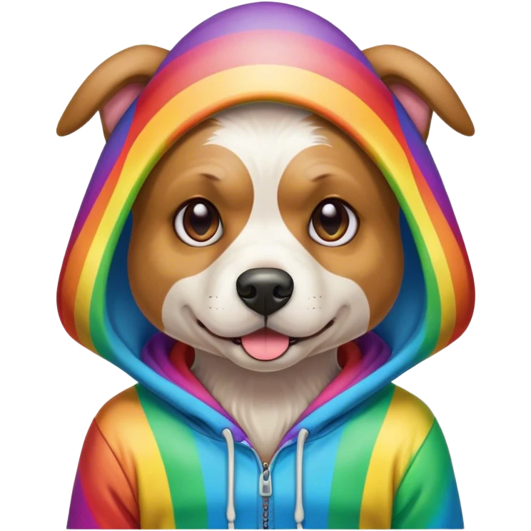 Dogman with rainbow hoodie  emoji