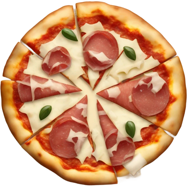 Pizza with bresaola and parmigiano reggiano emoji