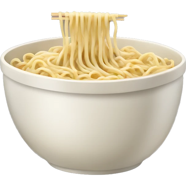Noodles steaming in a bowl  emoji