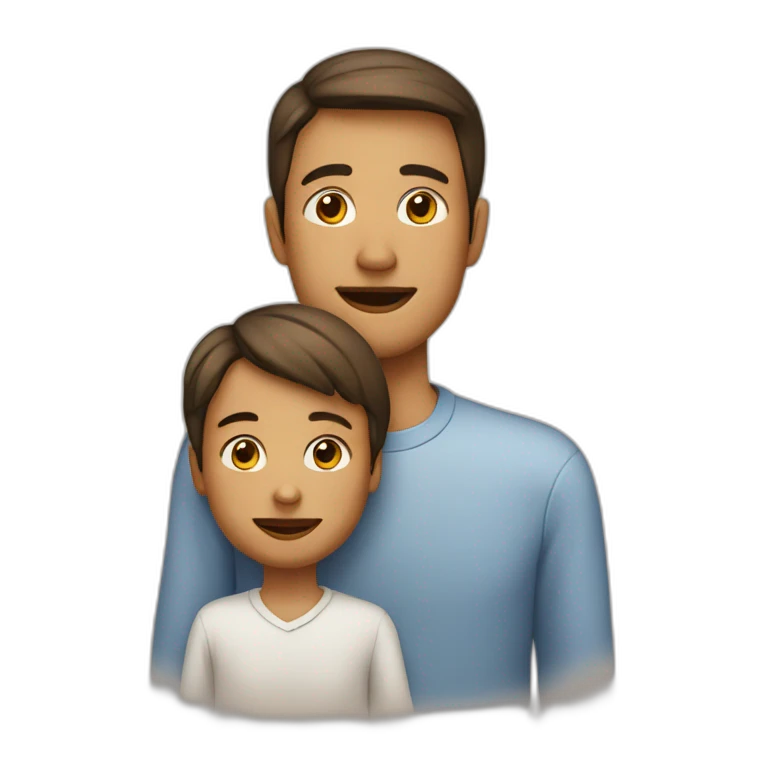 Enfant sur son père emoji