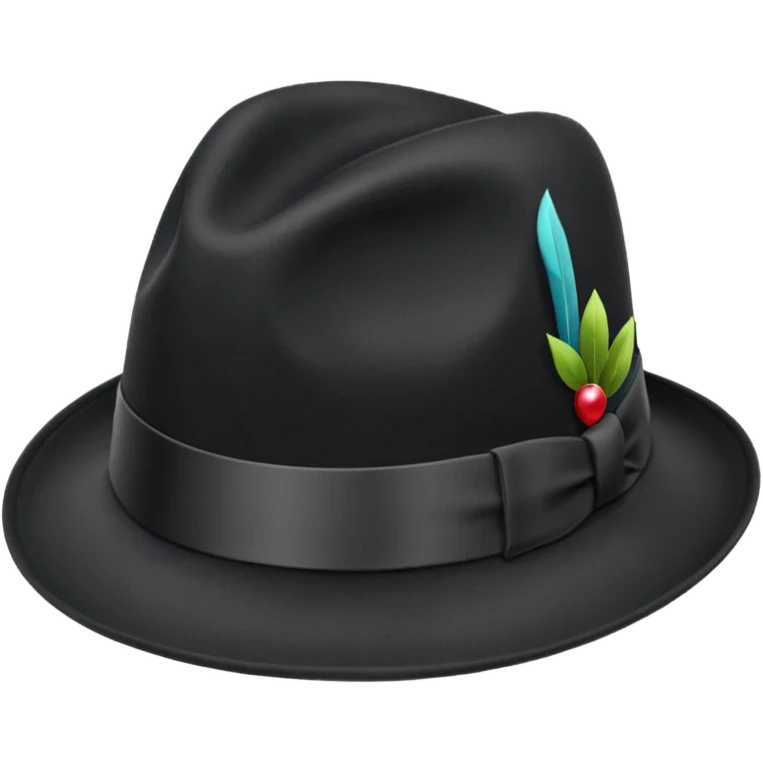  Black Fadora with no man or face emoji