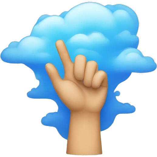 Tempestuous thunder domain hand sign emoji