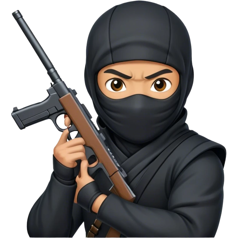 Ninja with gun emoji