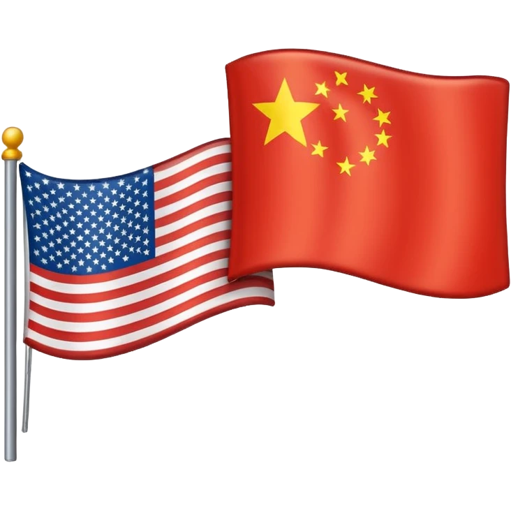 chinese korean and american flags blended together as one emoji