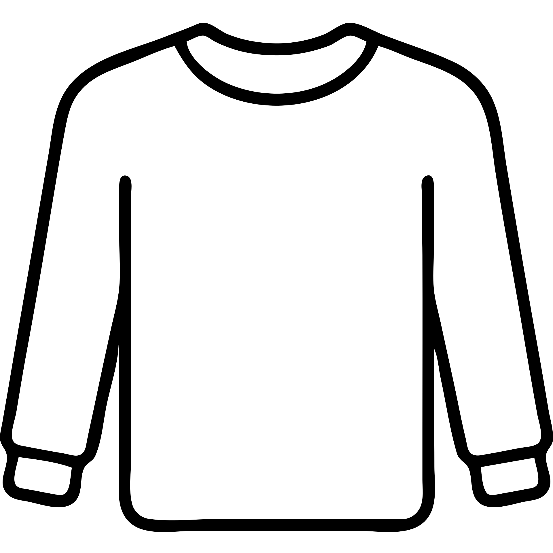 outlined long sleeve shirt icon emoji