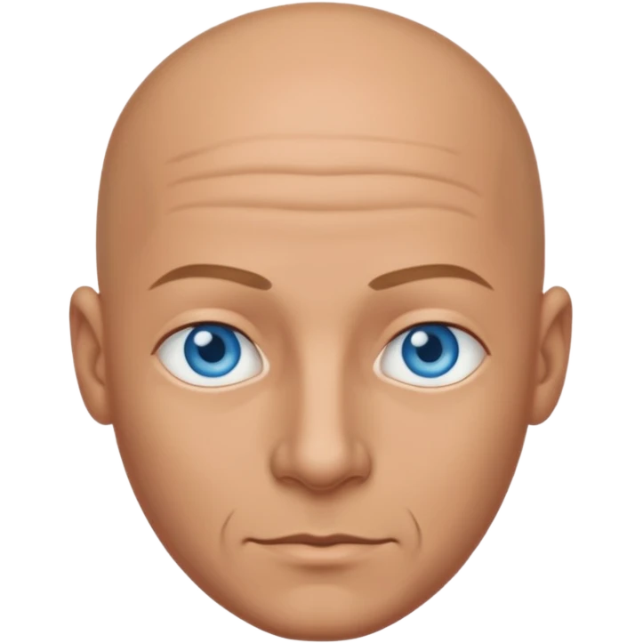 Love you from Australia bald guy blue eyes emoji