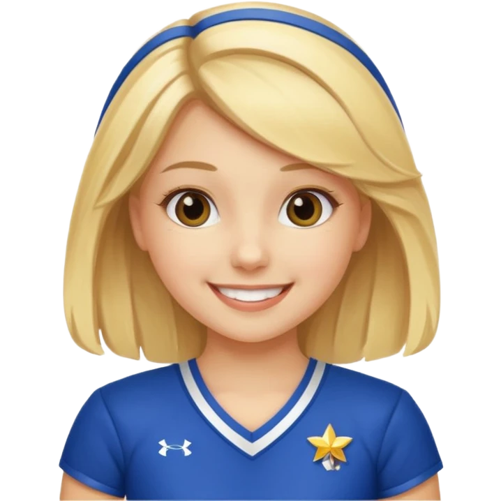 Una niña porrista emoji