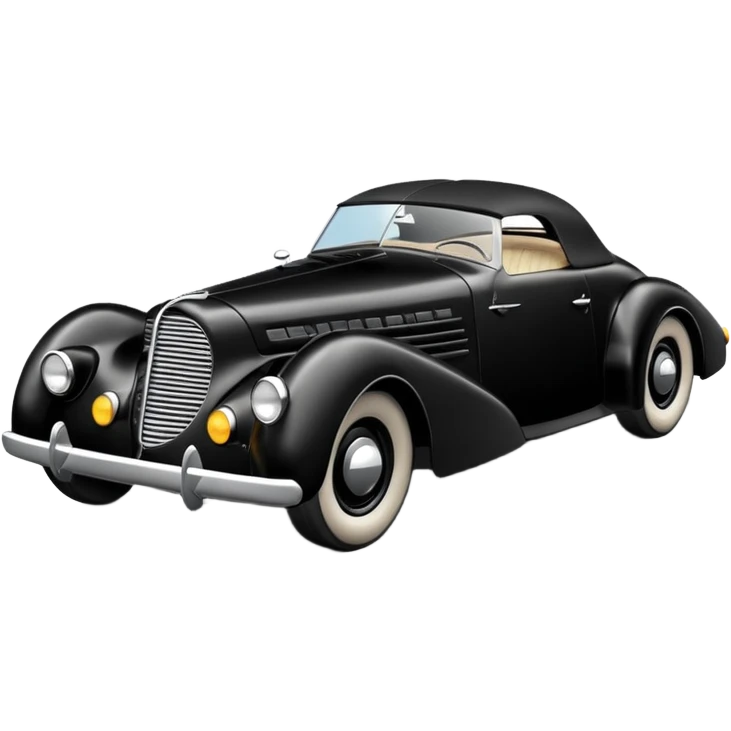  the animated 1990’s series Batmobile based on 1936 cord 812 (flat square bodywork edging and front) stealthy understated  emoji