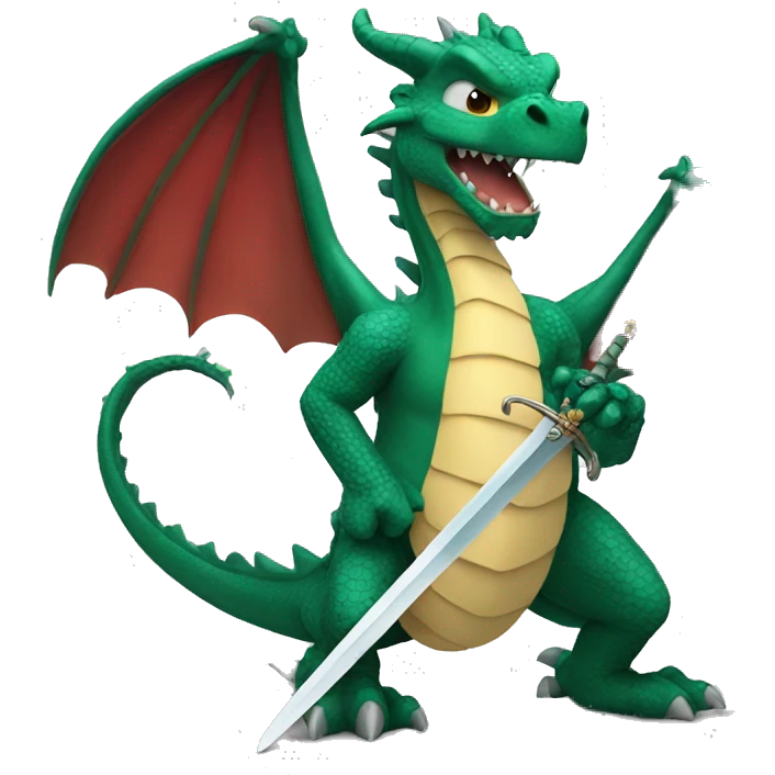 dragon with sword emoji