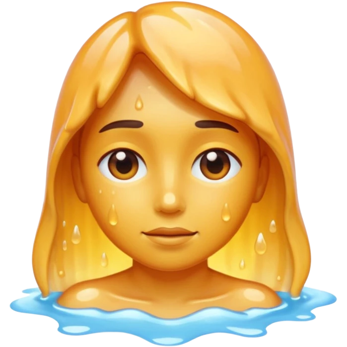 Human melting in the sun emoji
