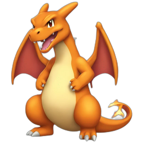 Charizard phoning emoji