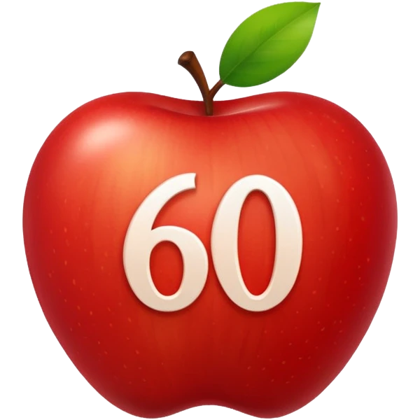 The apple 100 emoji 💯 but instead of 100 it says 60 emoji