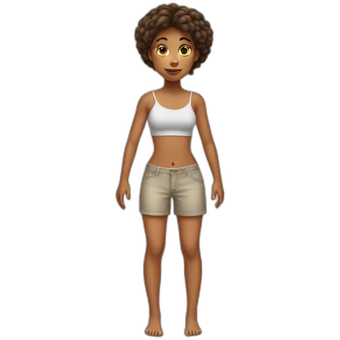 Girl in invisible clothes emoji