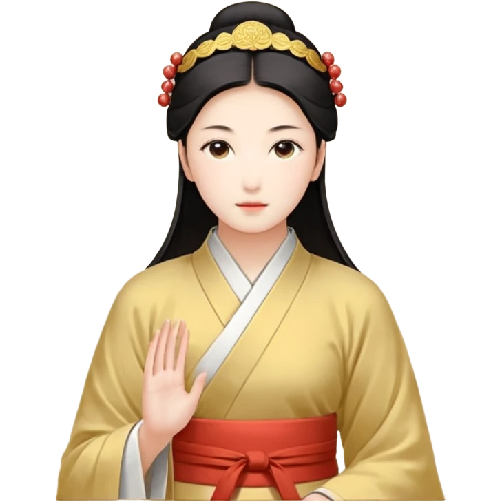 带着学士帽的，深棕色长发，黄种偏白皮肤的，高鼻梁，不戴眼镜的女博士生，在单只眼眨眼并开朗的笑，年龄26岁，学士服全身深蓝色短绒质地，但是黑领子， emoji