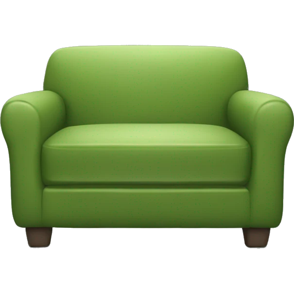 Un canapé design vert kaki emoji