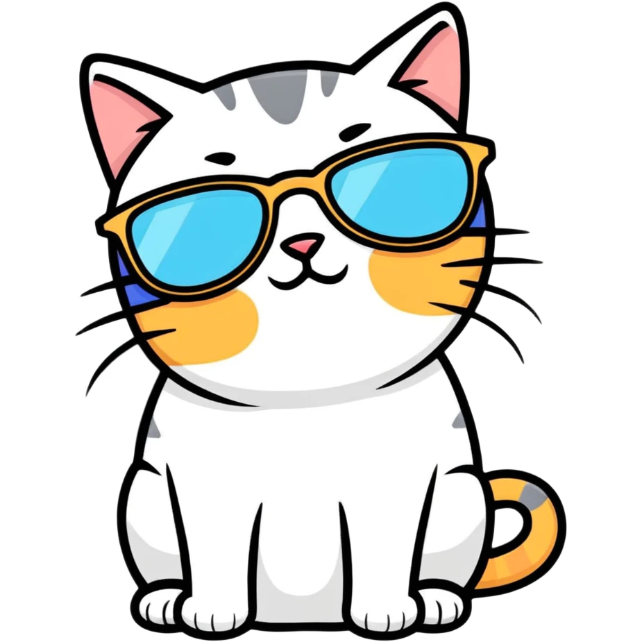 Cat with sunglasses emoji