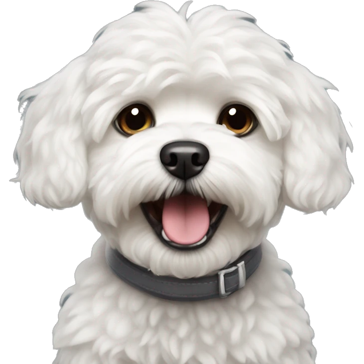 Angry white maltipoo emoji
