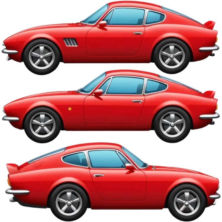 RED SPORT CAR CUTE emoji