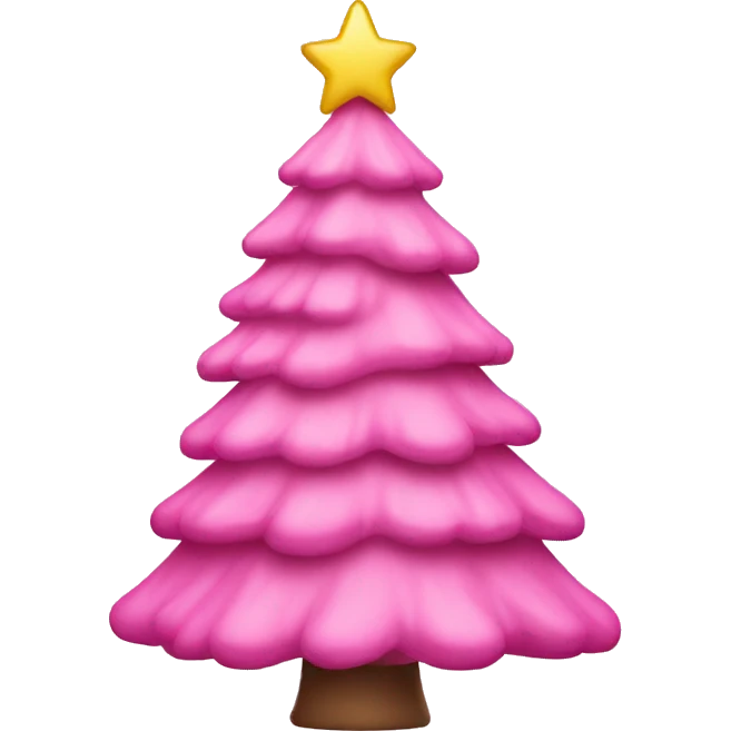 pink christmas tree emoji