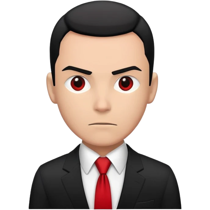 hitman with black suit and red tie emoji