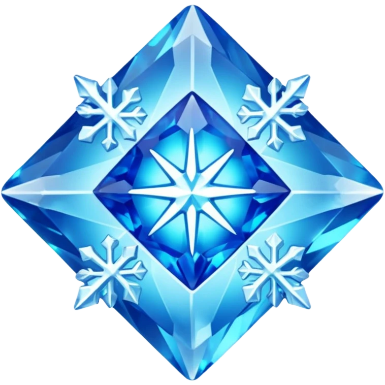 Blue Gem with an Ice Flake Inside emoji