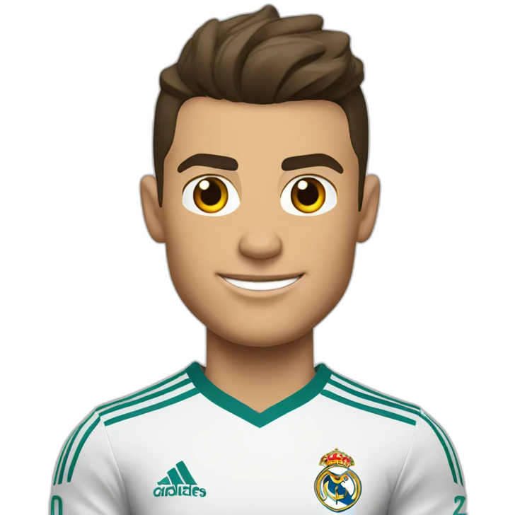 Cristiano Ronaldo in real Madrid kit emoji