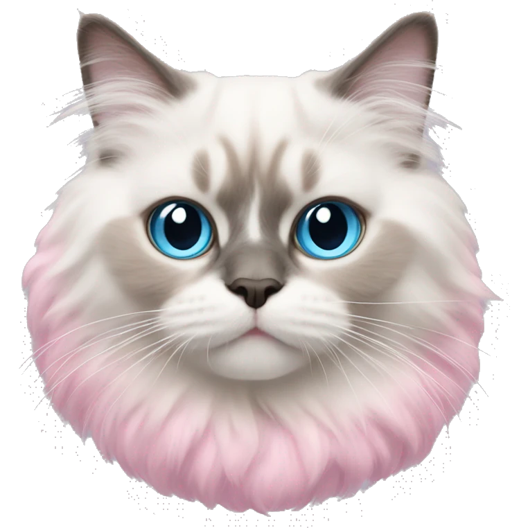 cotton candy ragdoll cat emoji