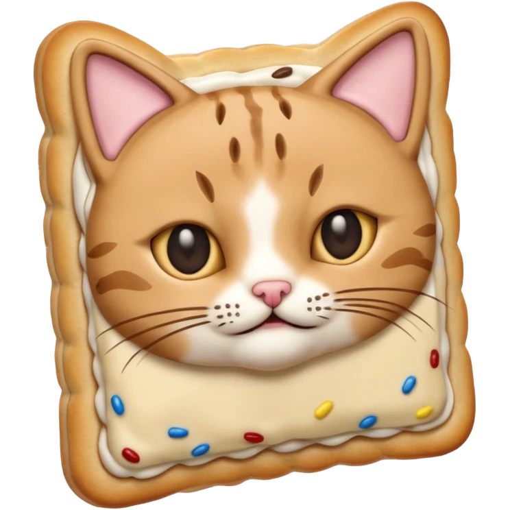 a cat that looks like a pop tart and has a Rambo trail emoji