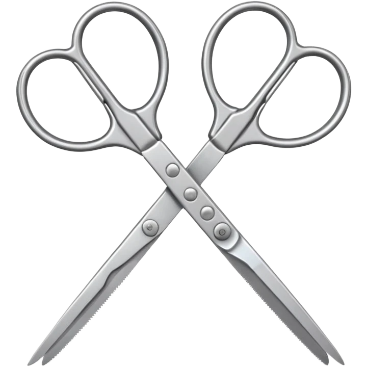 2 Scissors pointing towards each other open in cross with each other  emoji