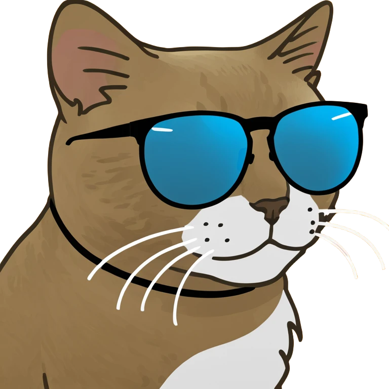 Cat with sunglasses emoji