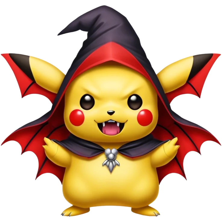 pikachu-ghostface vampire emoji