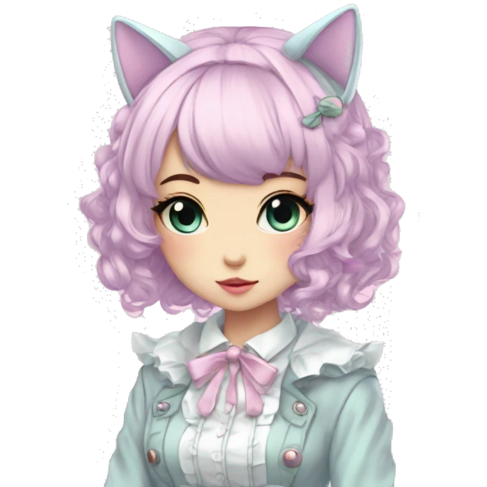 Pastel Edgy Kawaii Cute Beautiful Elegant Pretty Anime Punk Lolita Catgirl emoji
