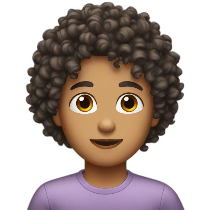 Curly hair emoji