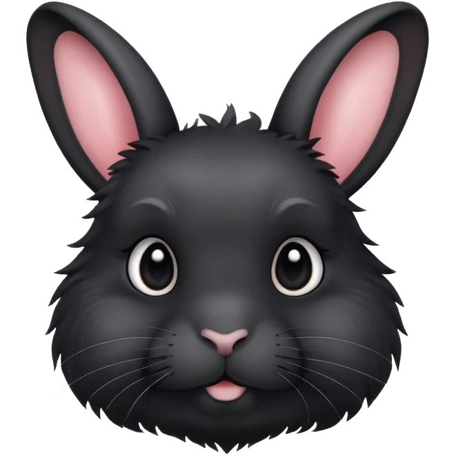 cute black rabbit  emoji