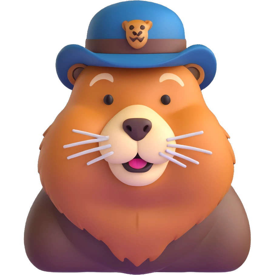 beaver with a beard emoji