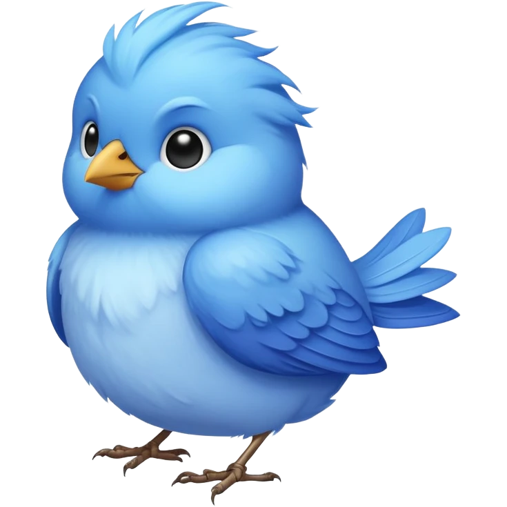 Pastel blue burd emoji