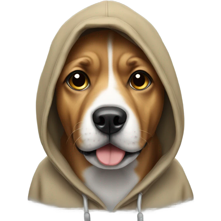 dog wearing hoodie emoji