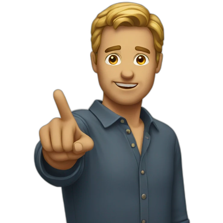 man pointing  emoji