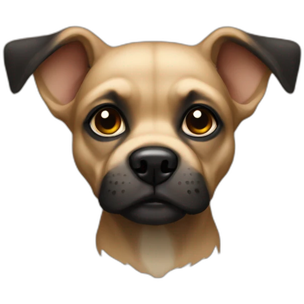 gremlin dog tan and black emoji
