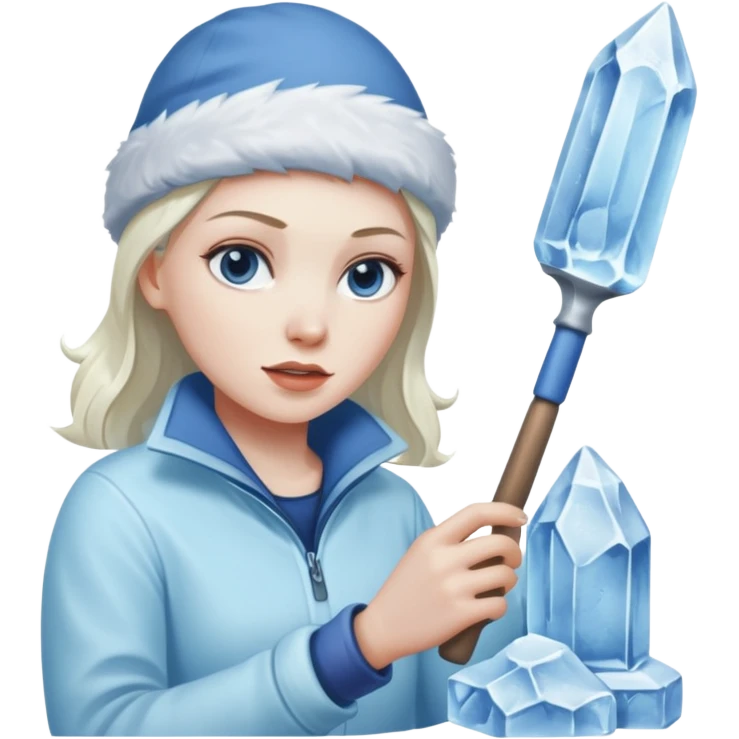female ice sculptor emoji