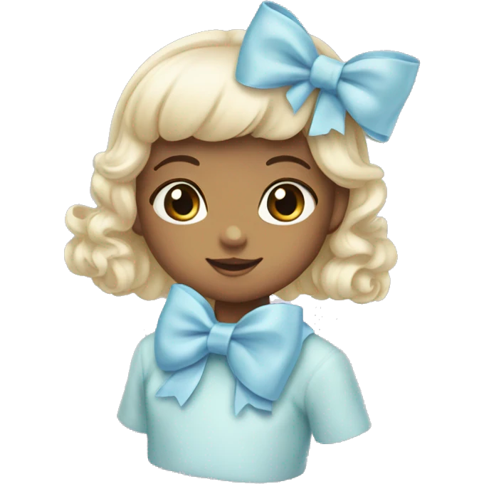 baby blue bow pastel emoji