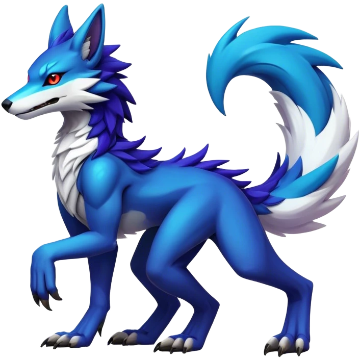 Epic Edgy Cute Colorful Modern Anthro Vernid-Protogen-Sergal-creature-animal full body emoji