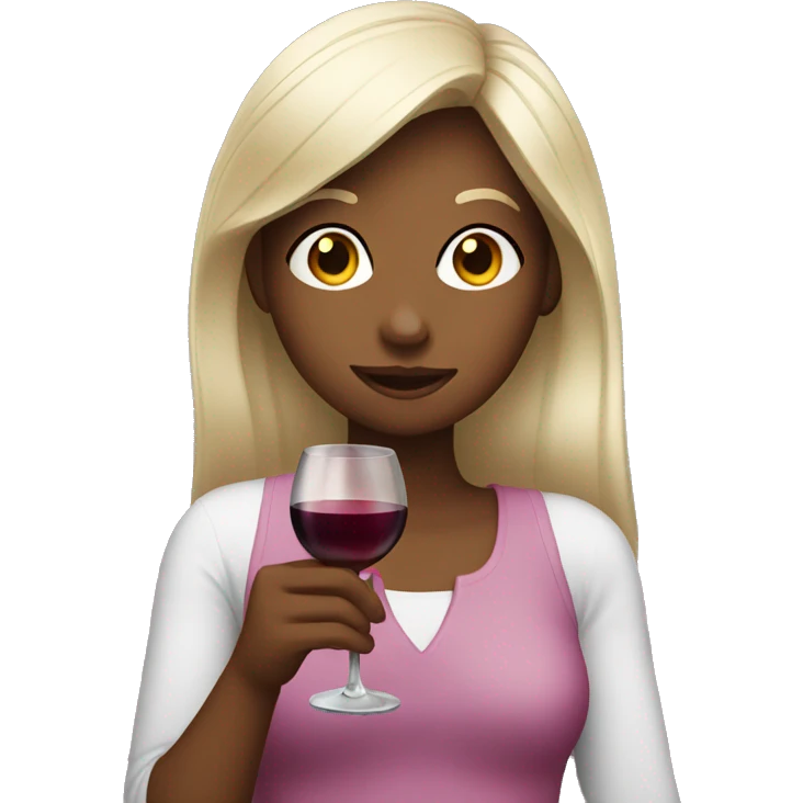 girl sipping wine emoji