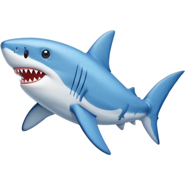 Hazme un sticker con un un tiburón con tenis azules emoji